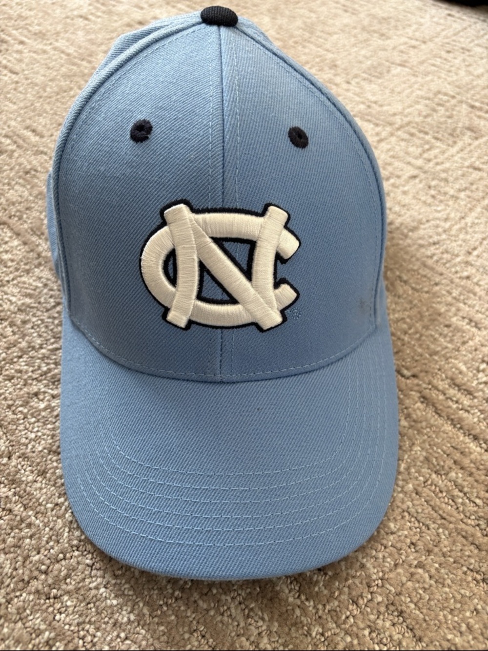 NC Tarheels Top of the World Light Blue and Gray Baseball Cap Interior VGUC 🙌